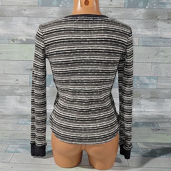 PROJECT SOCIAL T LOS ANGELES Long Sleeved Striped Shirt/Top sz Medium - Picture 4 of 5